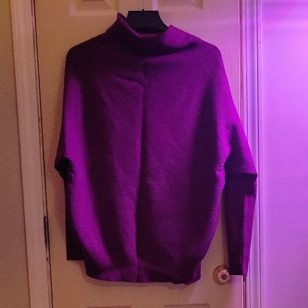 Purple Turtleneck Sweater